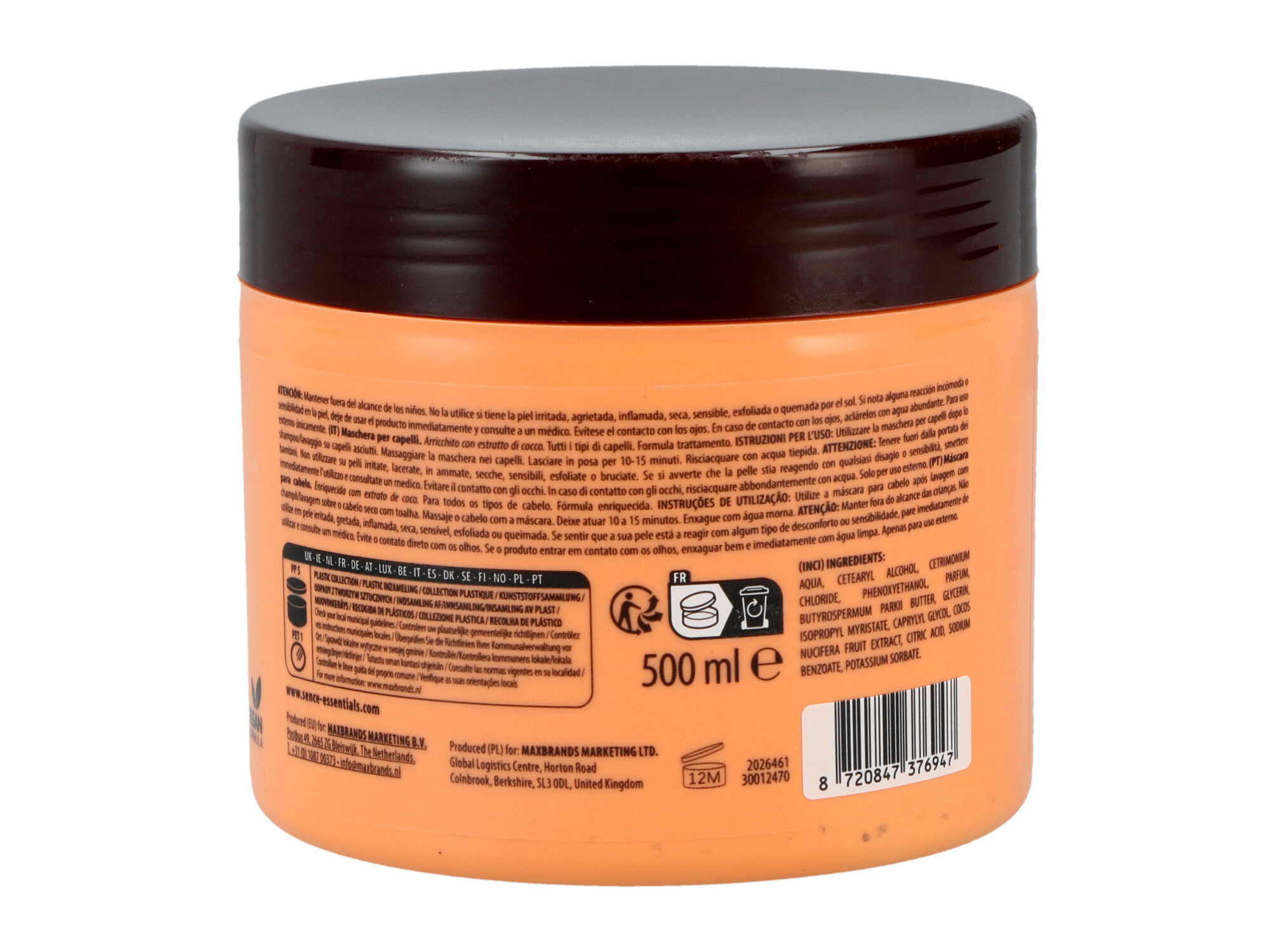 MÁSCARA CABELO SENCE COCO 500ML