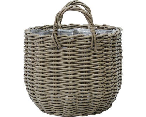 Lafiora polyrotan mand, Ø 44 cm, H 33 cm, bruin