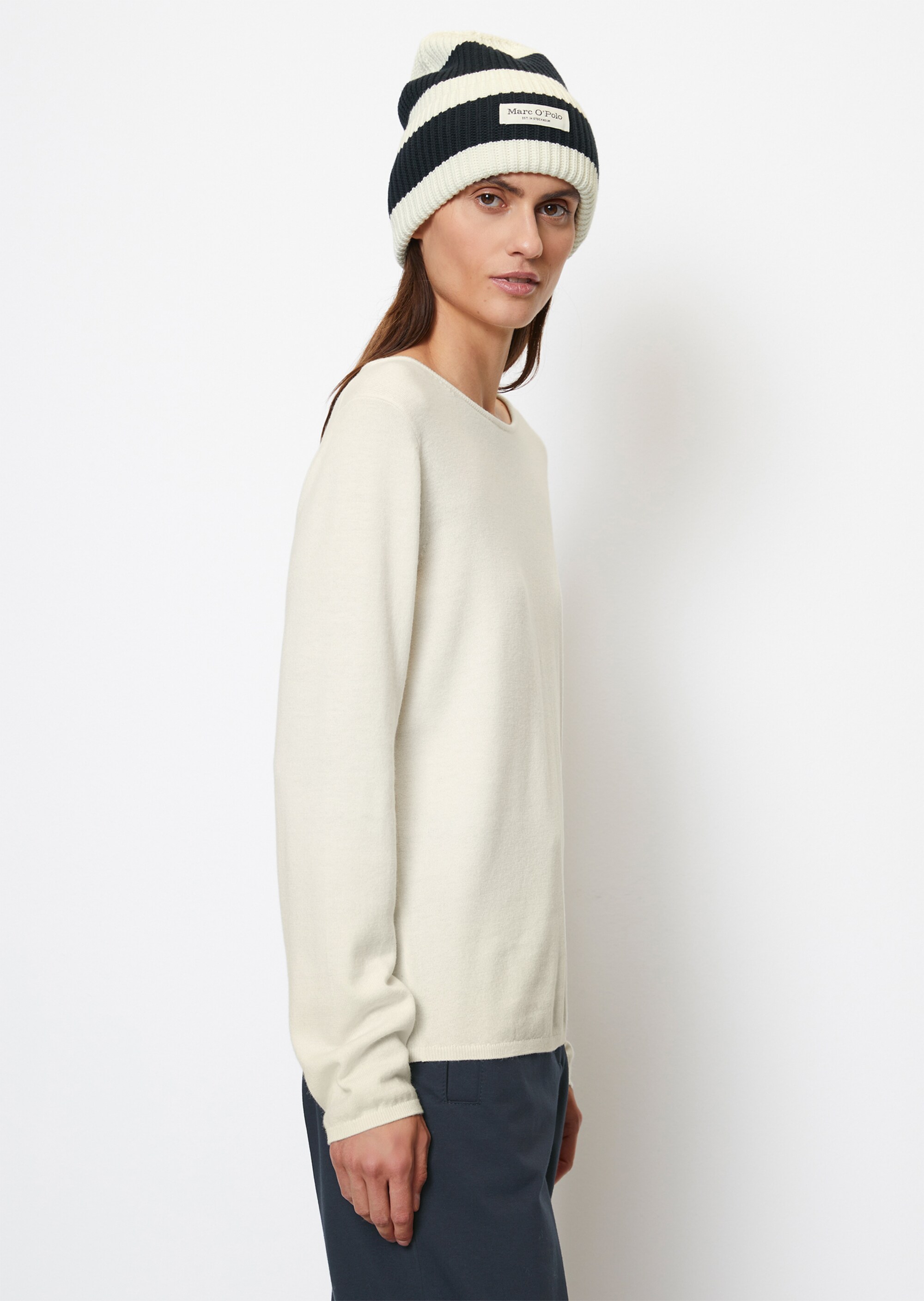 Feinstrick-Pullover regularaus softem Schurwolle-Mix