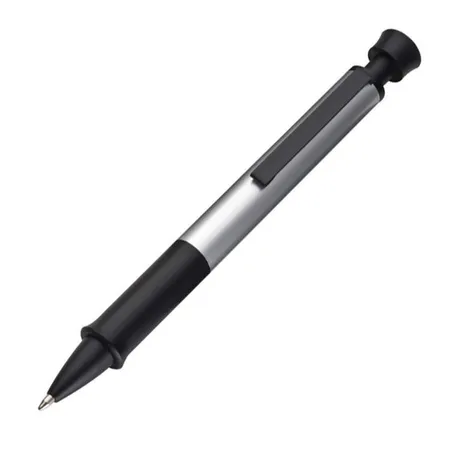 Macma Kugelschreiber aus Aluminium, schwarz silber-grau, 10 Stück