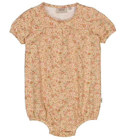 Wheat Sommerstrampler - Vilja - Kaum Beige Small Blumen