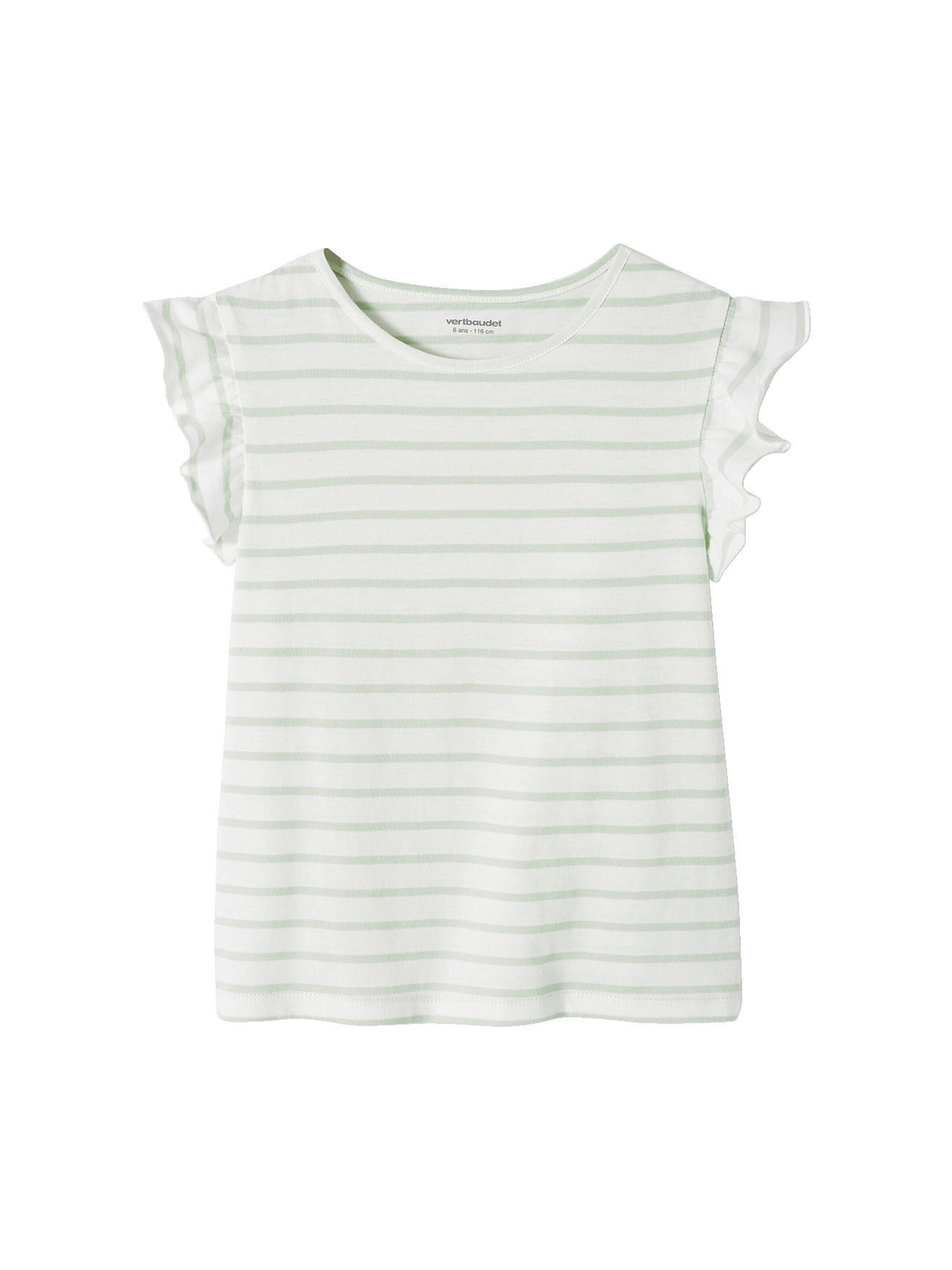 Vertbaudet Mädchen-Set: T-Shirt + Rock salbeigrün