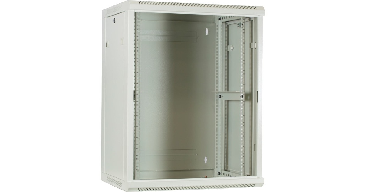 DSI15U witte wandkast met glazen deur - DS6415W server rack  (Wit, 600 x 450 x 770mm)