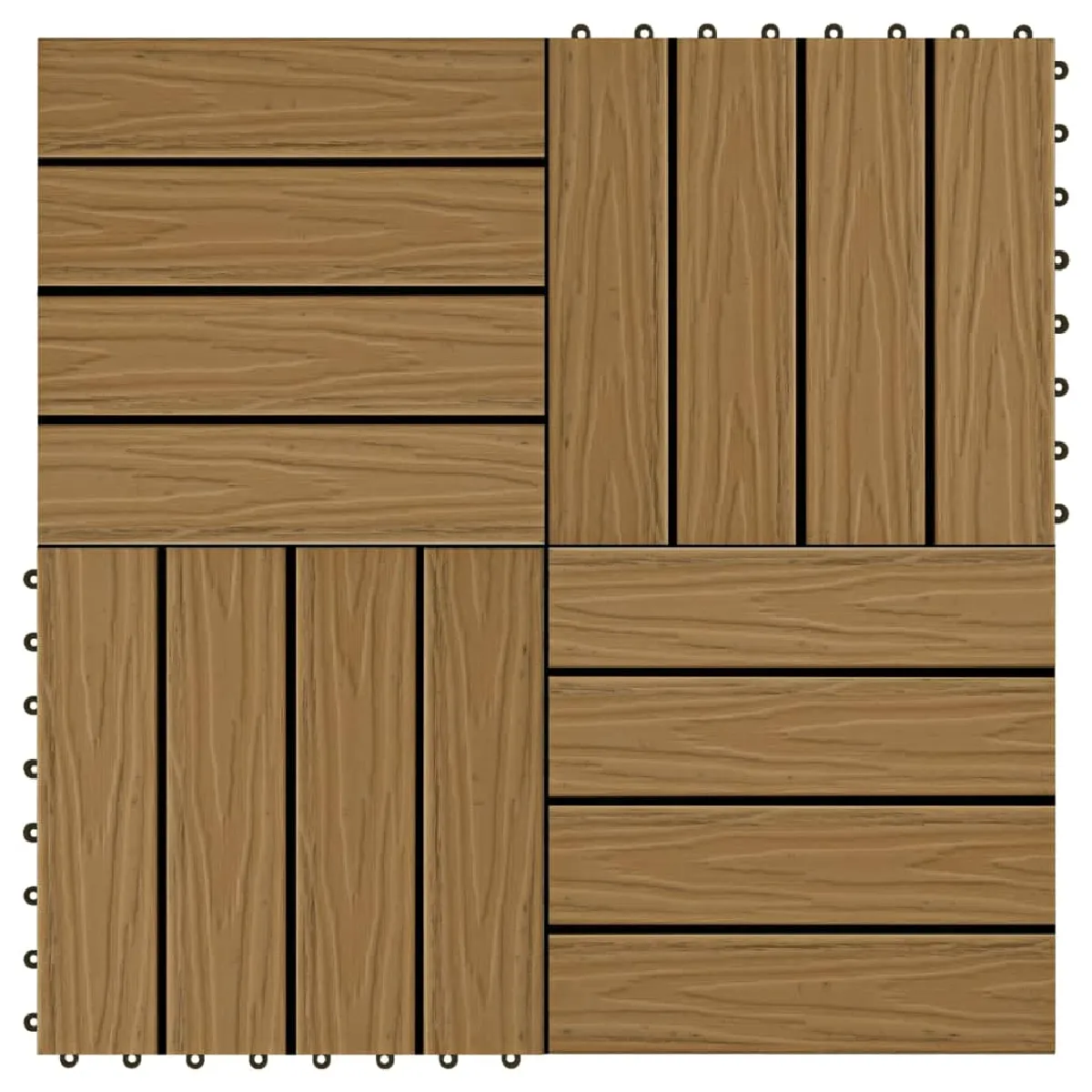 vidaXL Carreau Terrasse WPC 30x30