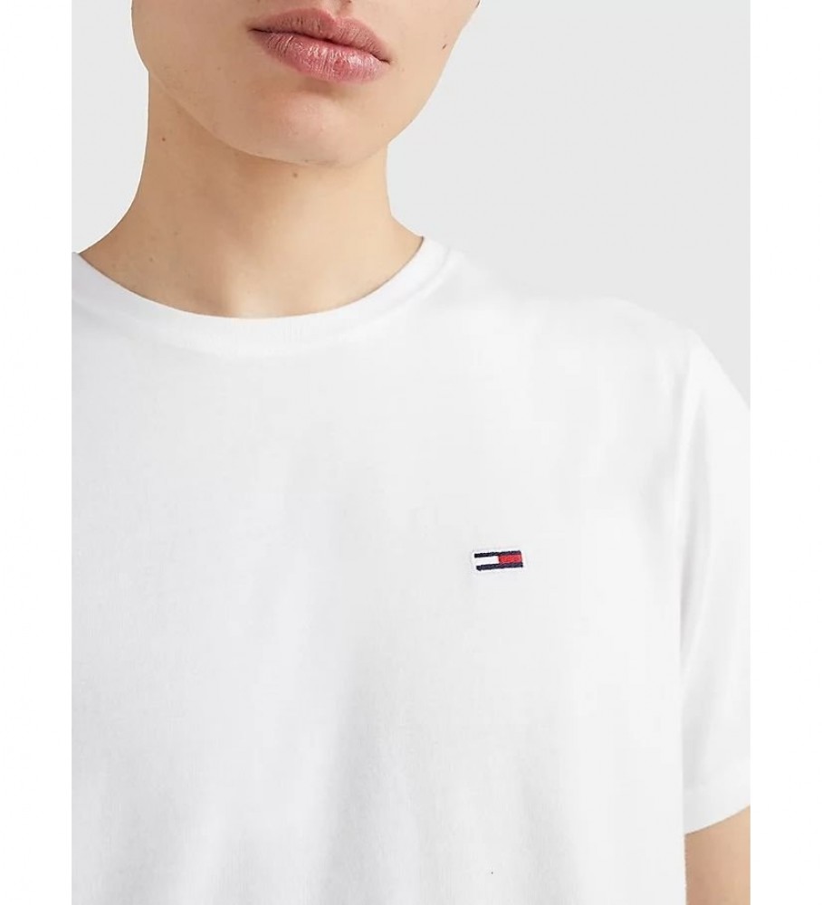 Conjunto de 2 camisetas Tommy Jeans Slim Fit, branca e preta.