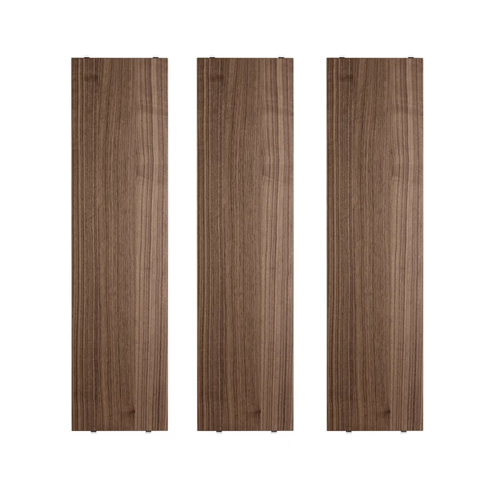 String - Regalboden 78 x 20 cm (3er-Pack), Walnuss