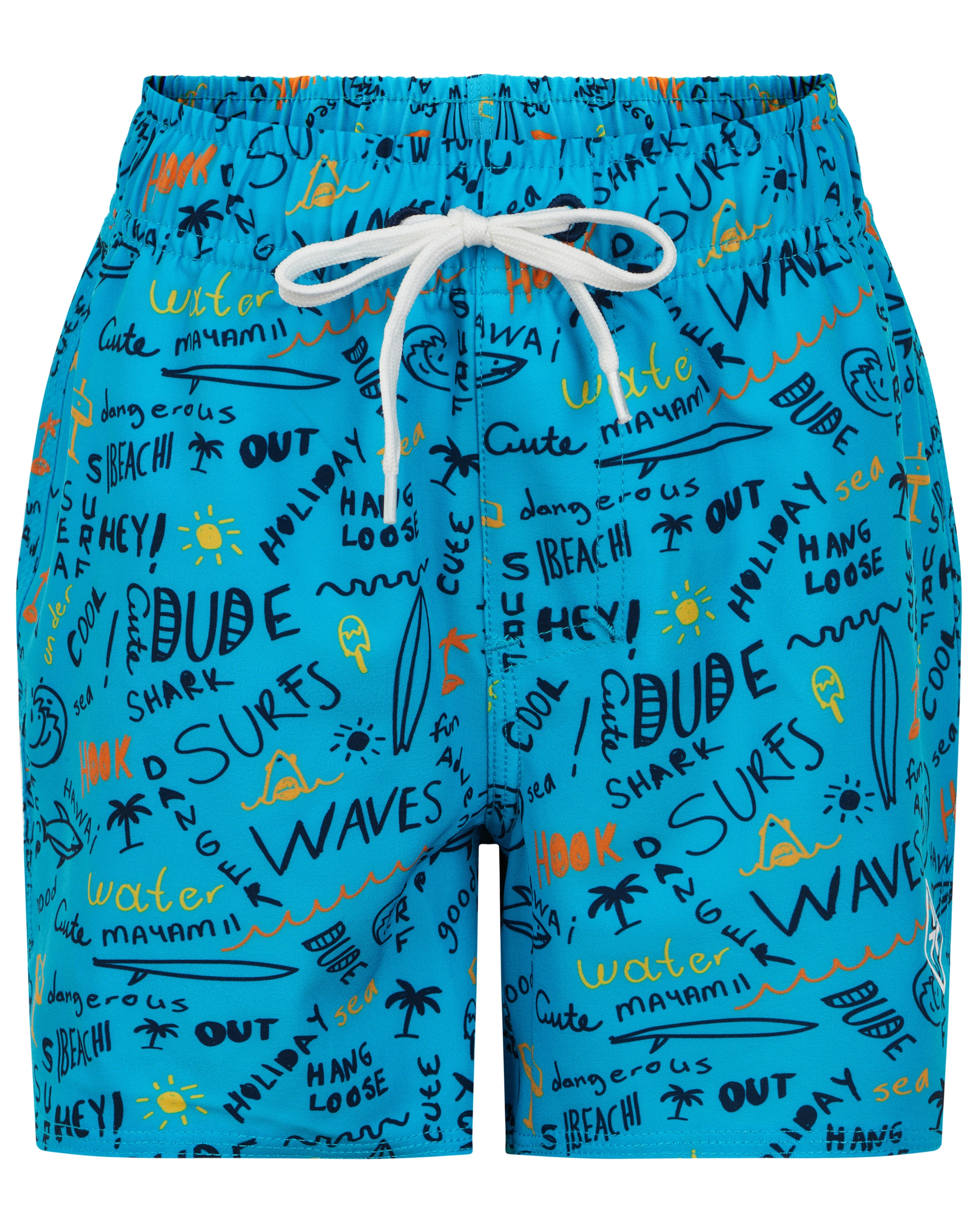 Badeshorts DUDE in cyan blue