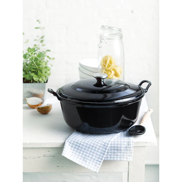 Cocotte fonte ronde Plume 24 cm 2,4 L noir Le Creuset