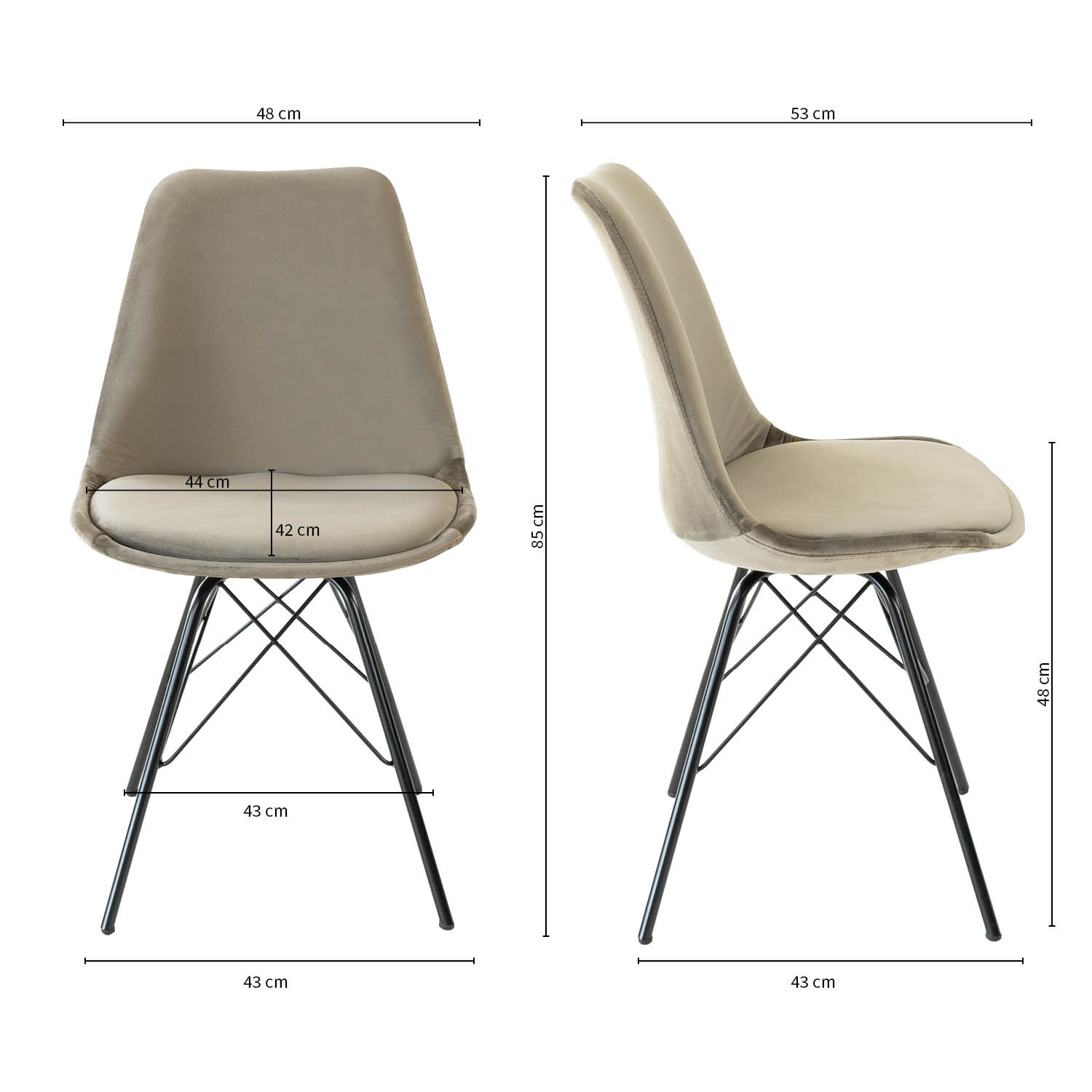 Kick Kuipstoel - Velvet taupe BL