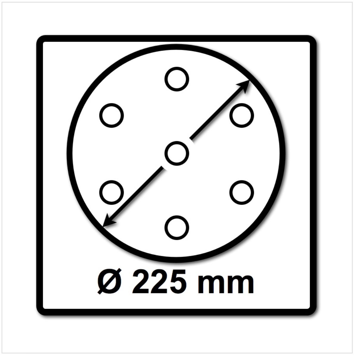 Festool STF D225/8 Granat schuurschijven 225 mm PLANEX P180 GR / 25 stuks ( 499640 )