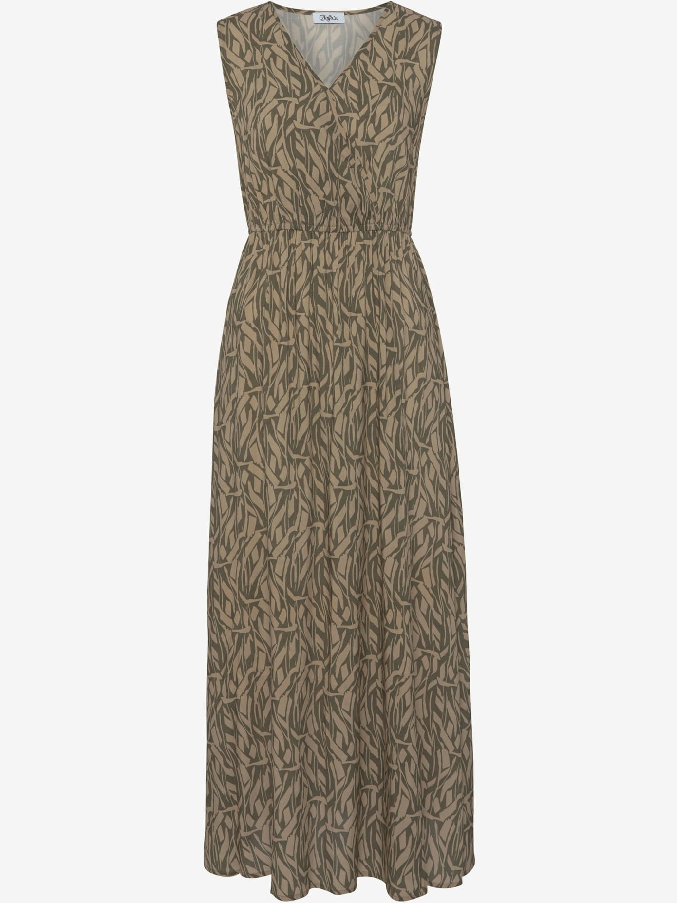 Robe longue encolure en v chevauchante dégagée