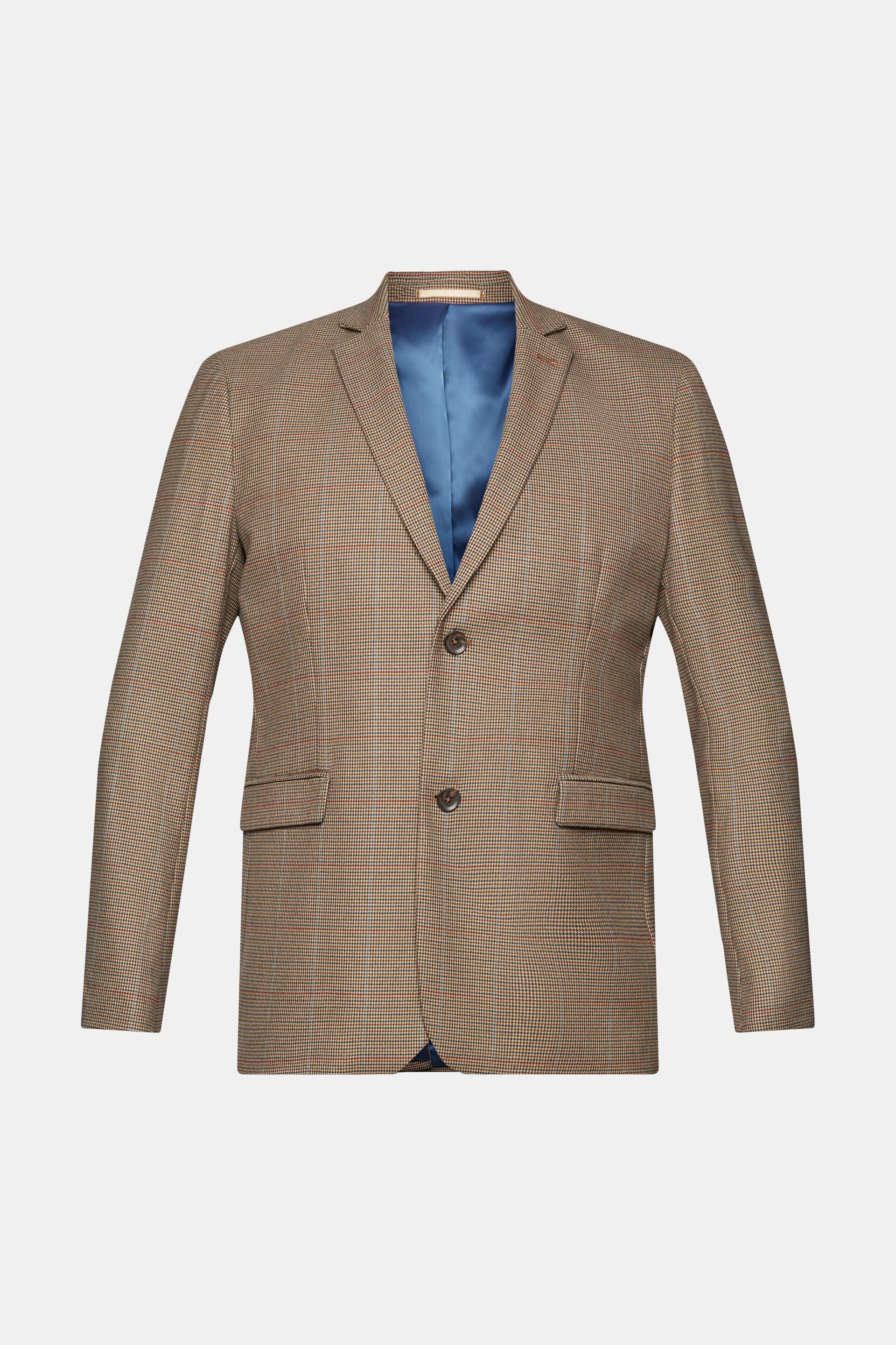 Blazer à carreaux au toucher effet laine
