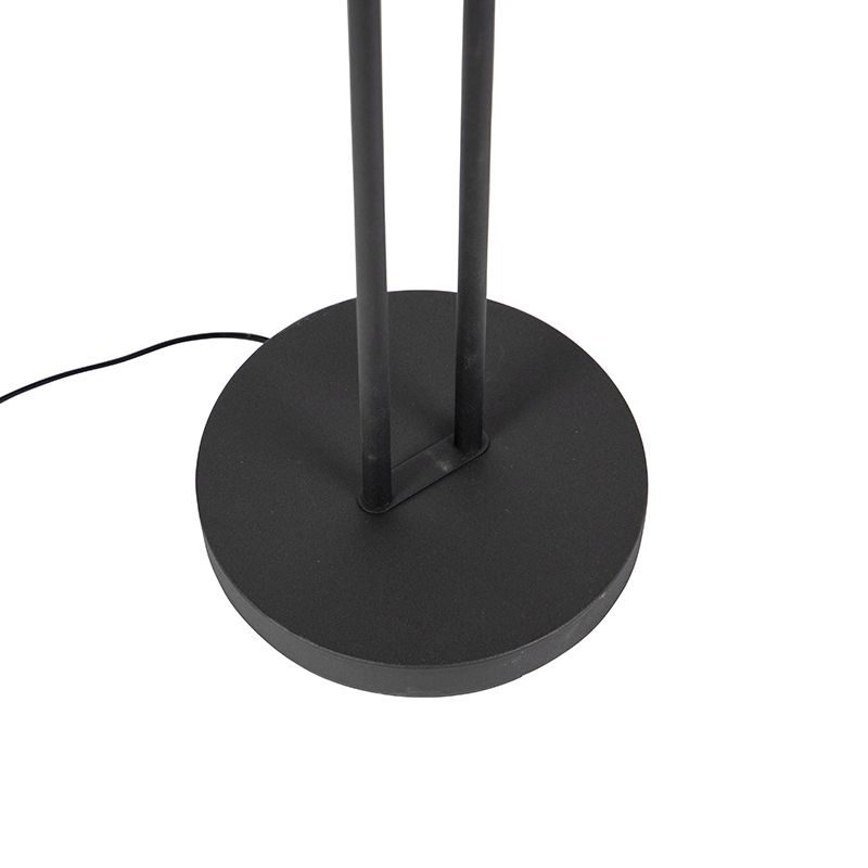 Moderne vloerlamp zwart incl. LED en dimmer met leeslamp - Jazzy