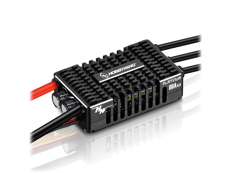 Hobbywing Brushless Regler Platinum Pro V5 80A 3-8S Brushless ESC für Flugmodelle mit starkem 8A Bec