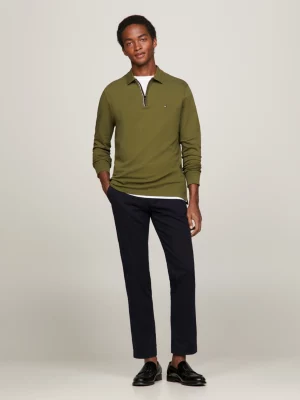 Polo de manga comprida Global Stripe Zip Slim Fit