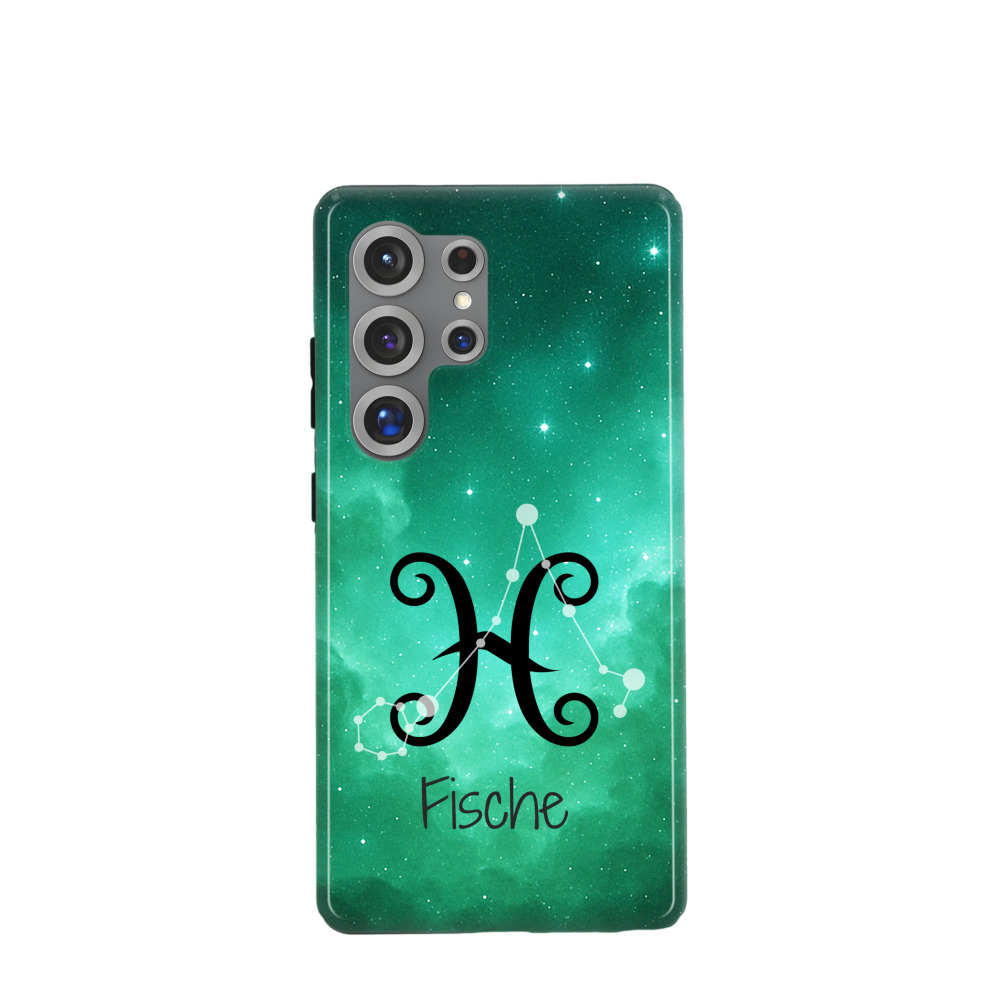 Samsung Galaxy S25 Ultra Hybrid (Kunststoff / Gummi) Hülle Fische 2 - Grün