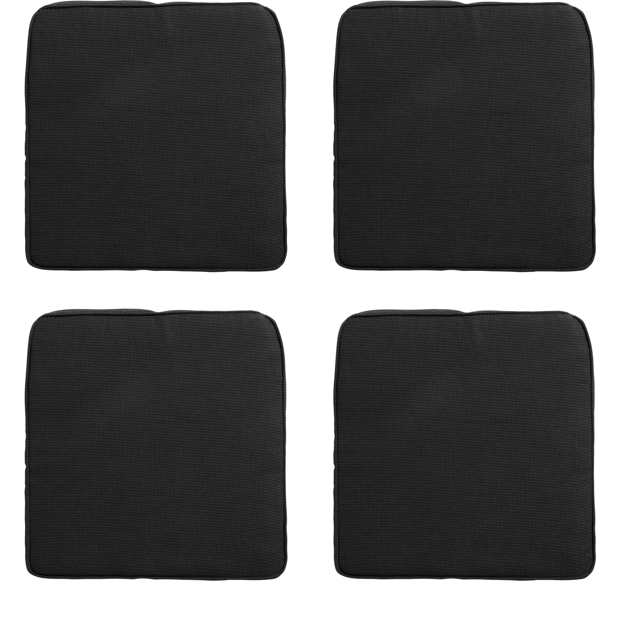 Madison Rib black Zitkussen - Set van 4