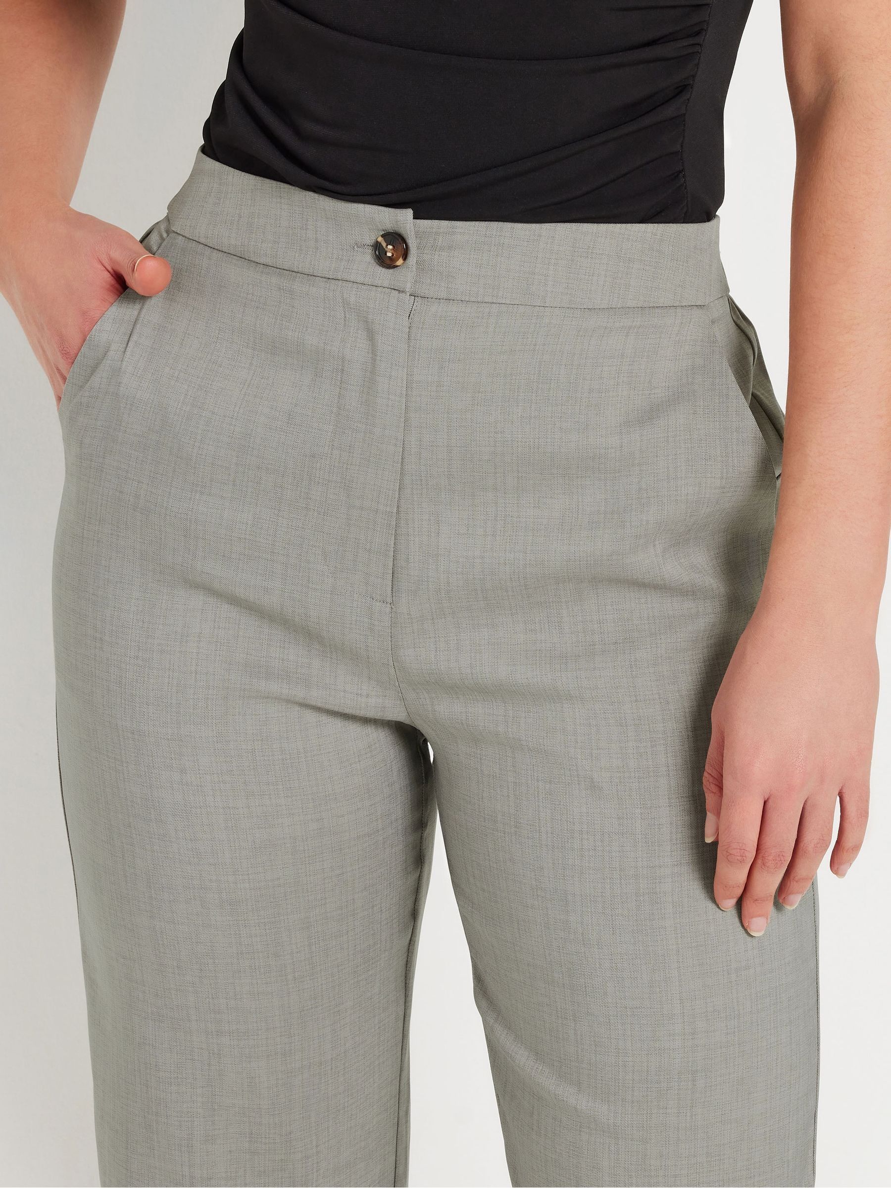 Grijs - Long Tall Sally Pleated Barrel Trousers