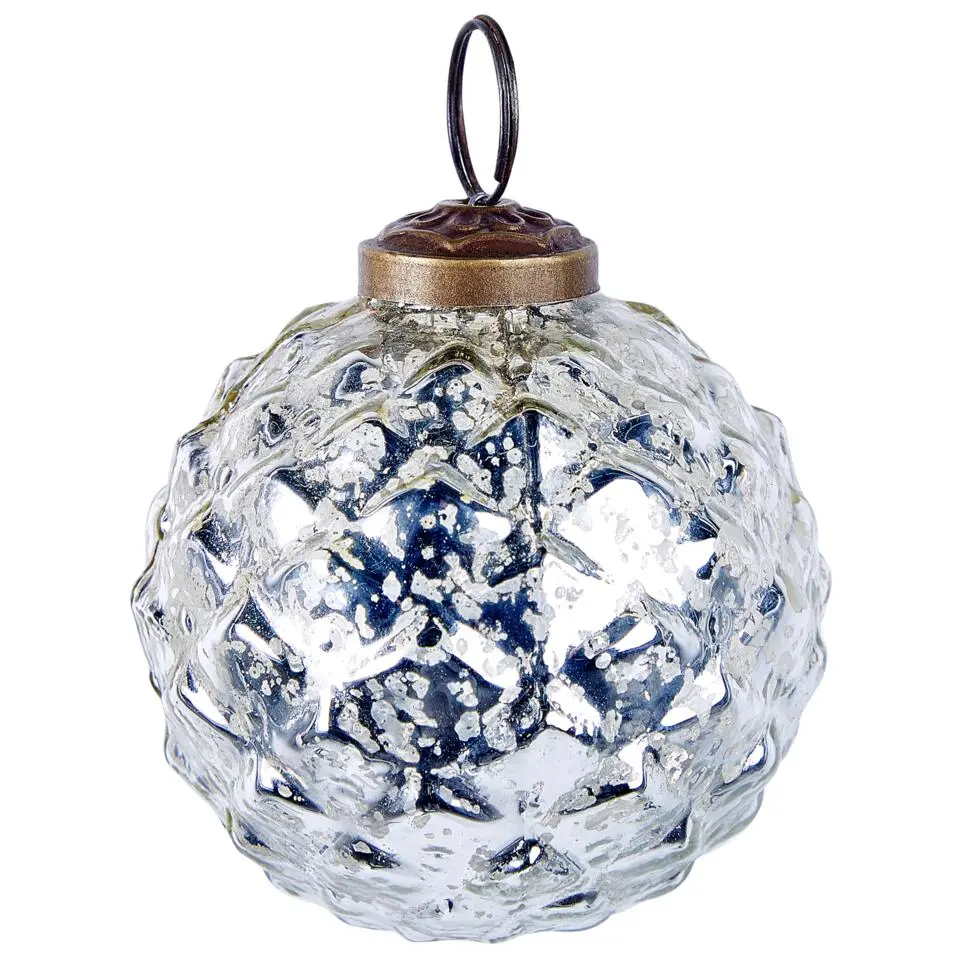 ARGENTIN - Kerstballen set van 6 - Zilver - Glas
