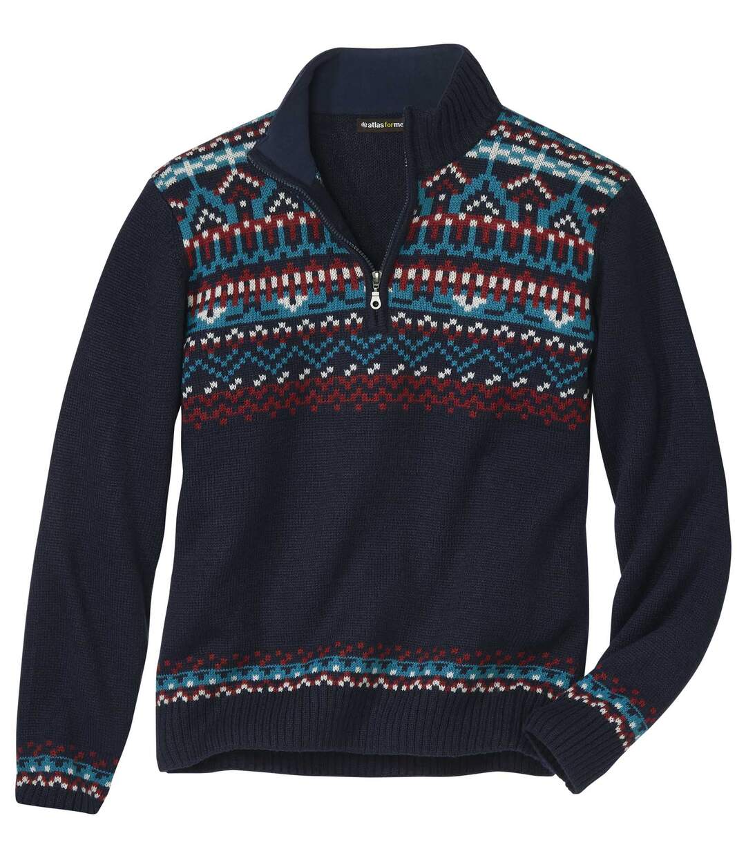 Pull Camionneur Motifs Jacquard Navajo