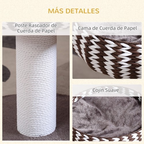 Arranhador PawHut pequeno marrom para gatos de pequeno porte