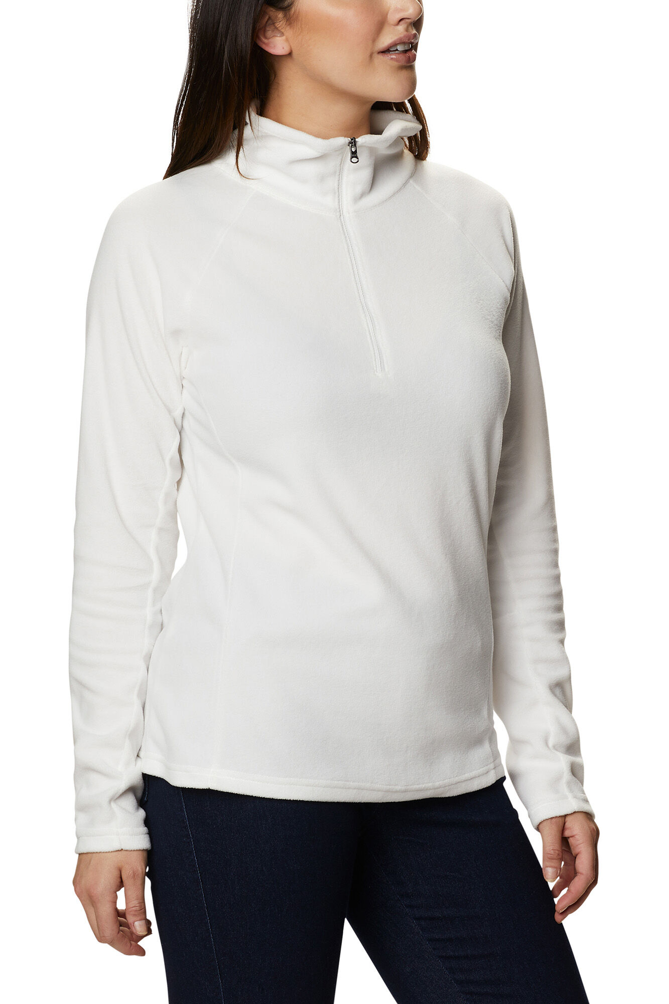 Casaco feminino de lã polar Glacial™ IV com meio zíper Columbia - branco