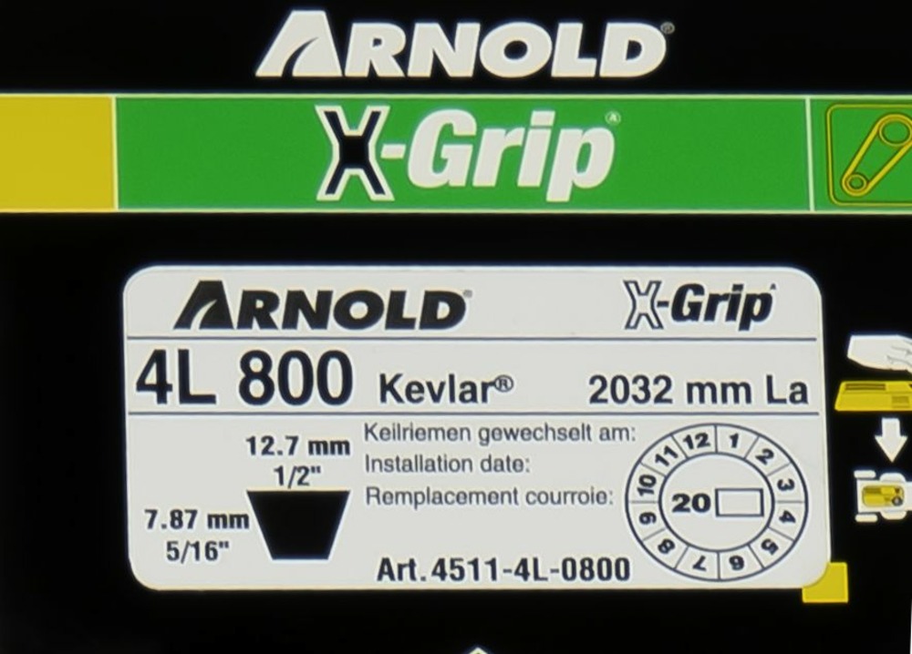 Courroie trapézoïdale x-grip v de type 4l800