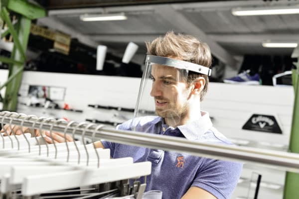 Ansigtsvisir Durable med vippefunktion - CE-mærket visir (1 stk.)