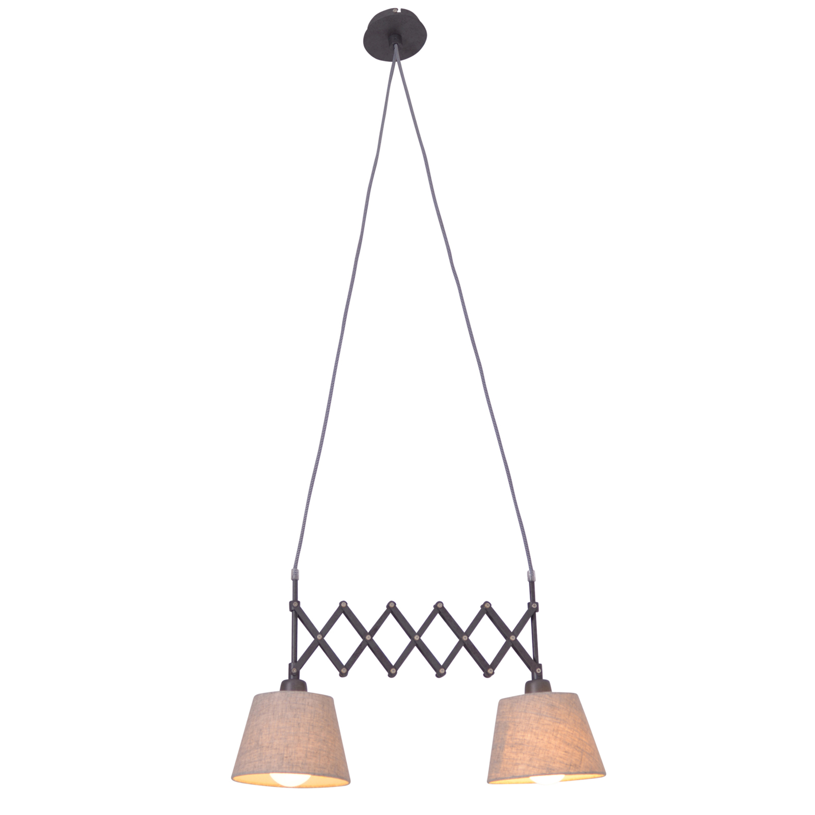 Pendelleuchte ADRIENNE - natur-braun - 2-flammig