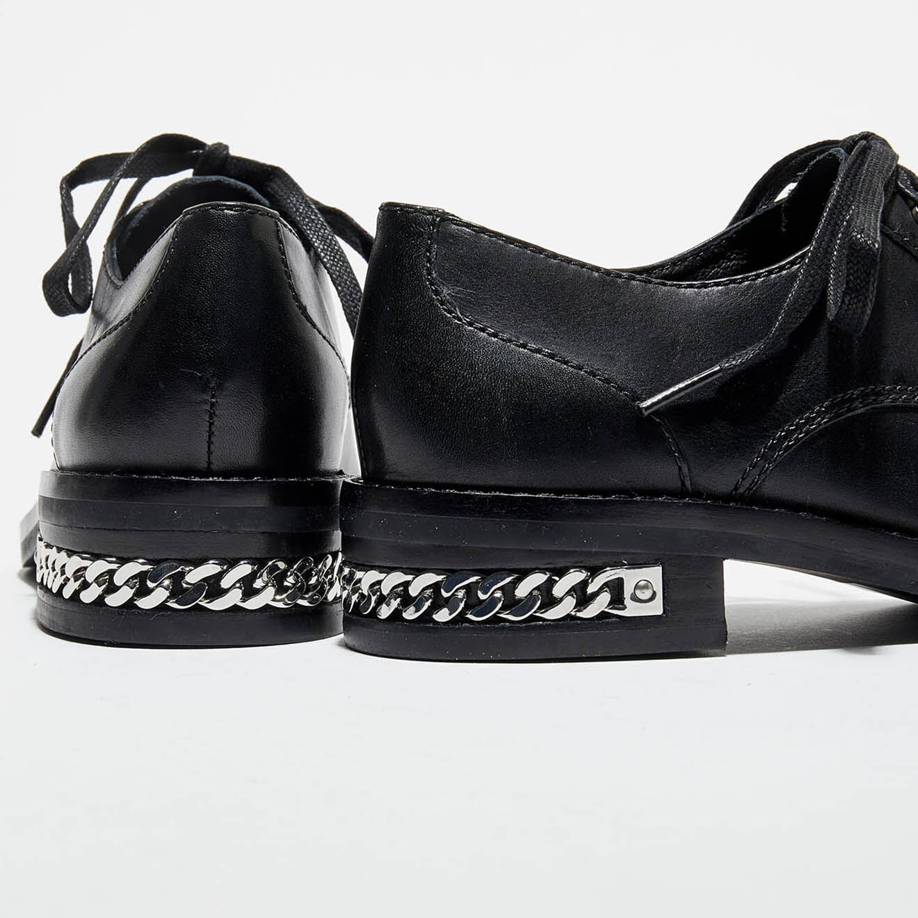 What For Derbies en Cuir Baltazar noires