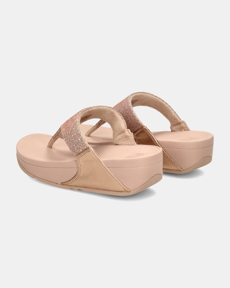 Fitflop Lulu Shimmer Lux Slippers  - rose goud