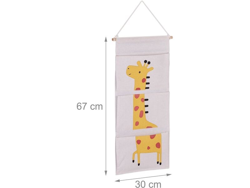 relaxdays Hängematte Giraffe Hängeorganizer für das Kinderzimmer