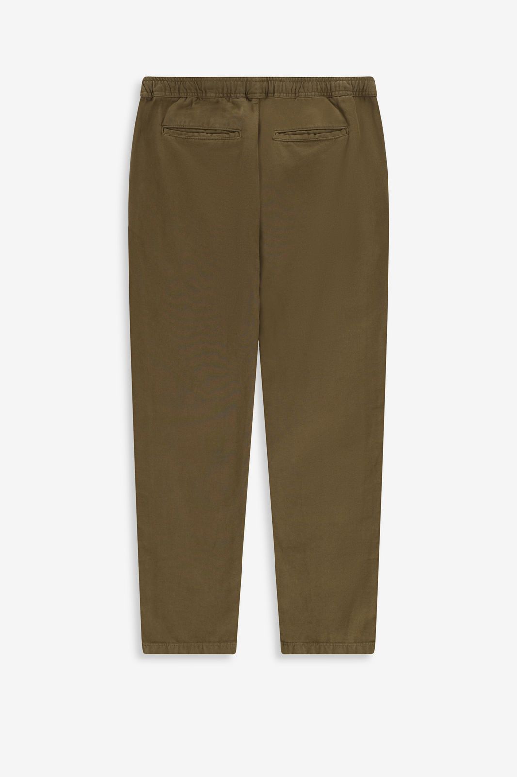 Donkergroene chino met elastische taille
