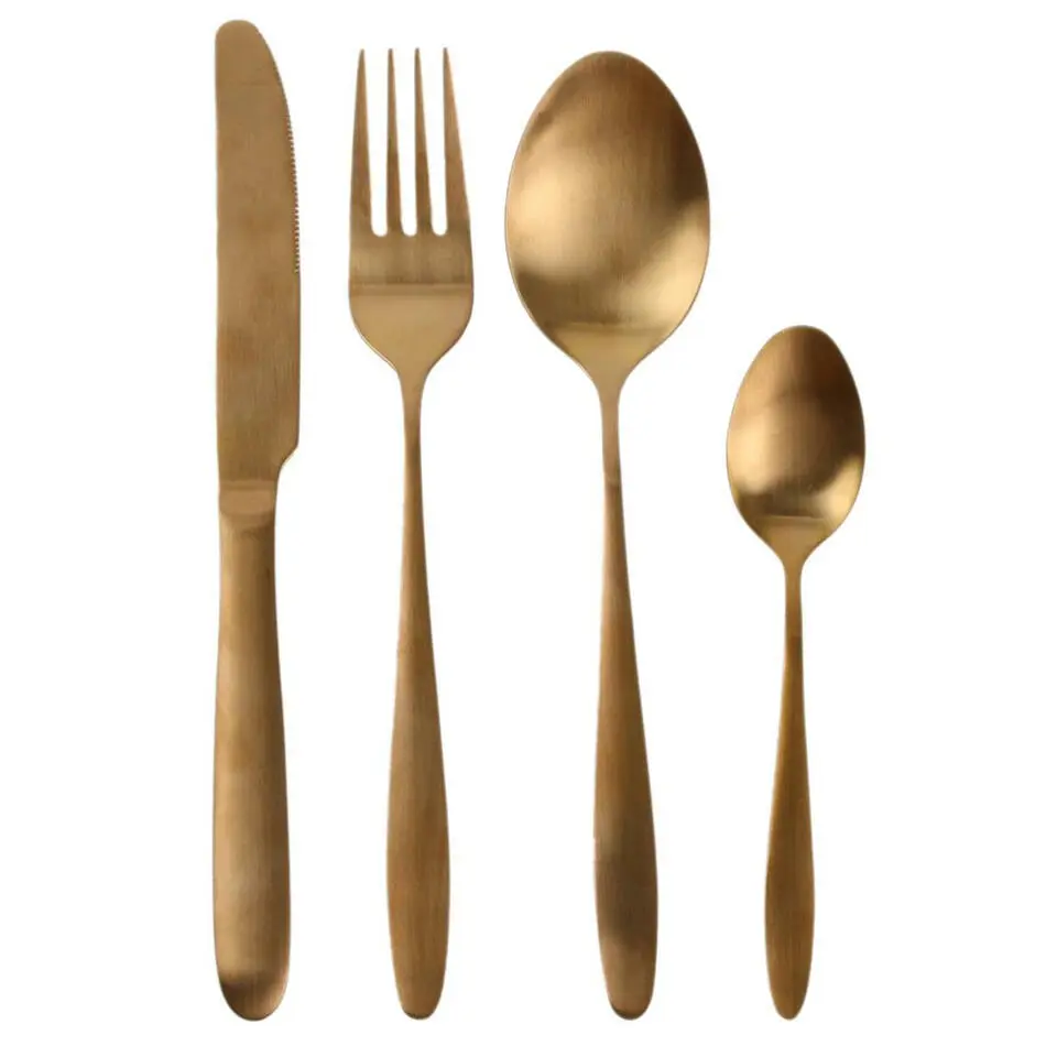 Home Deco Factory Bestekset - 16 delig - koper - RVS - 4 personen