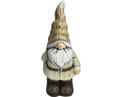 Tuinfiguur, decoratief figuur, Lafiora kabouter, 21,5 x 18 x 44 cm, groen