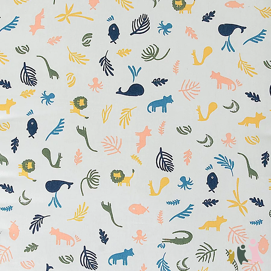 geuther Spielmatte Party Animals green 75 x 95 cm