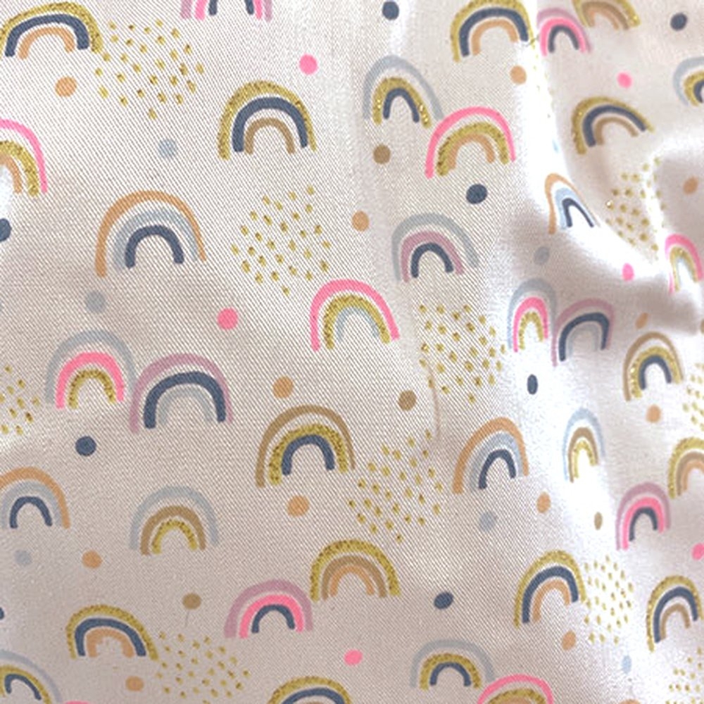 Sac Cabas Taille Moyenne Plissé Arc En Ciel