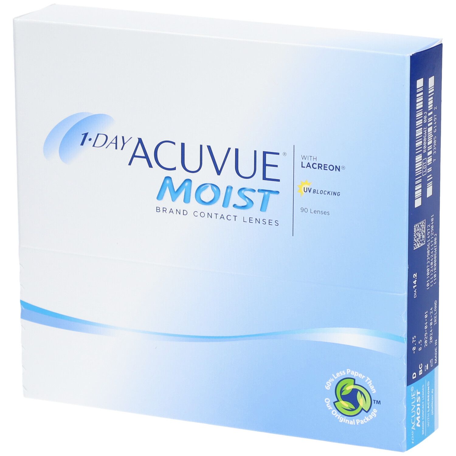 Acuvue® 1-Day Moist mit Lacreon® Basiskurve 8.5 Tageslinse