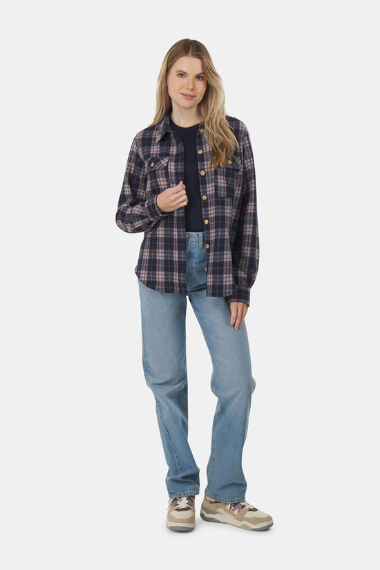 Buitenmens Buitenmens Flannel Melton Ruit Blouse Dames