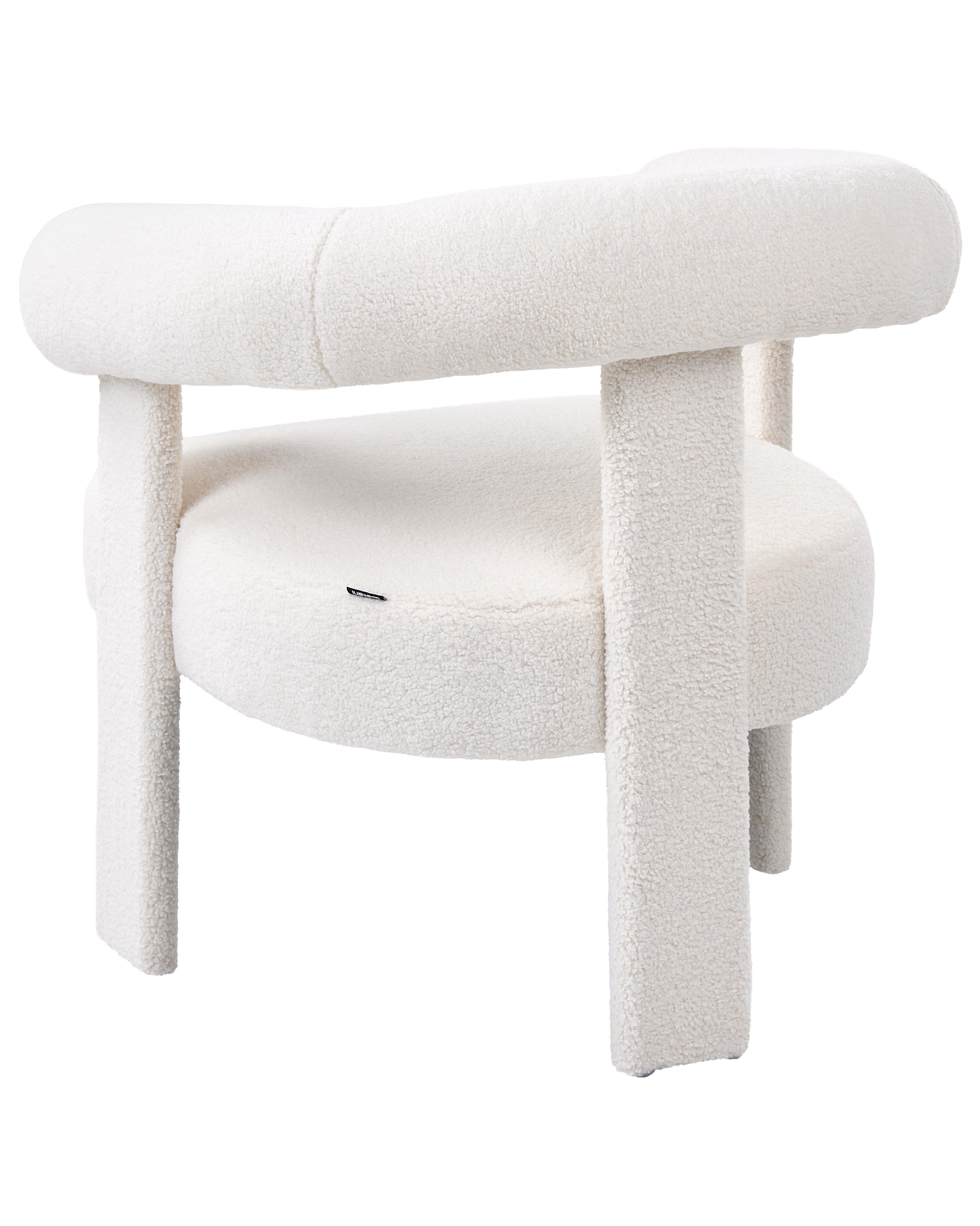 Fauteuil ILBRO Bouclé Gebroken wit