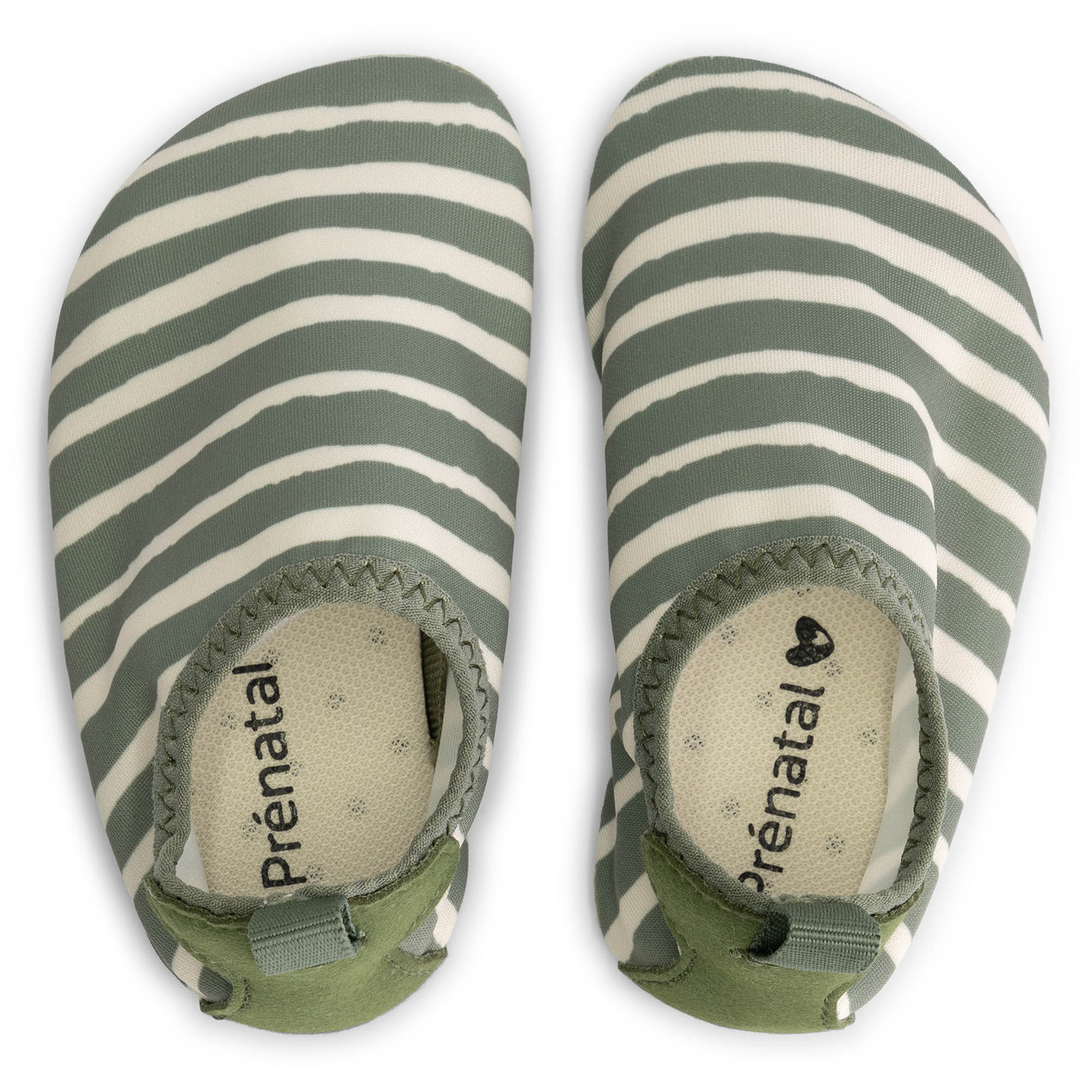 Prénatal kinder zwemschoenen streep  groen