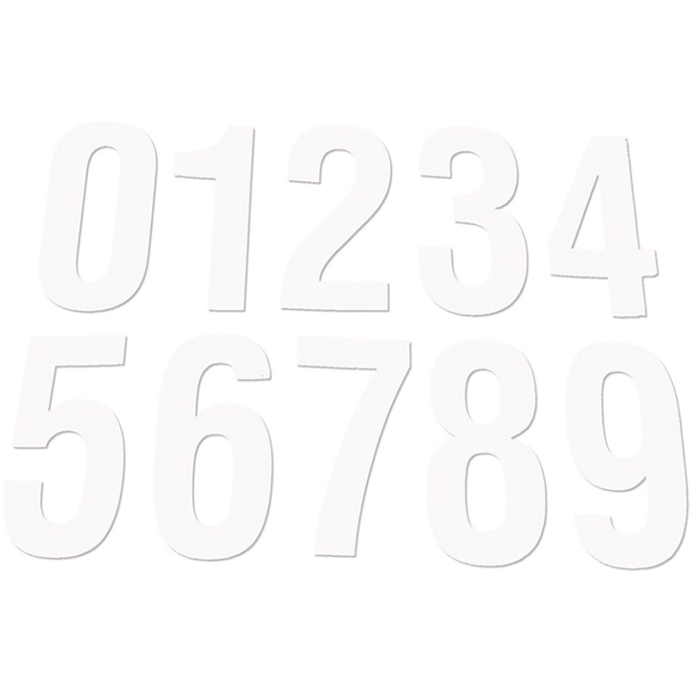 Chaft - Numéros compet' x3 Blanc