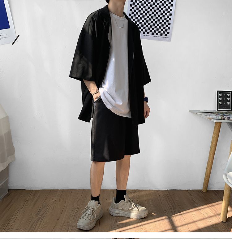 Nightbell - Set: Shirt met elleboogmouwen + Shorts