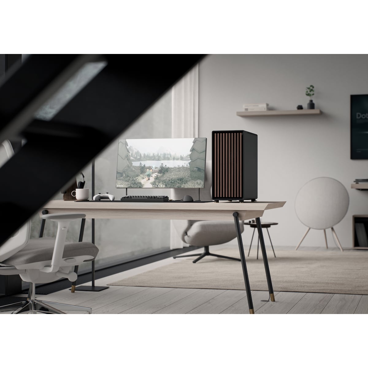 Fractal Design North ATX PC kabinett (sort/vindu)
