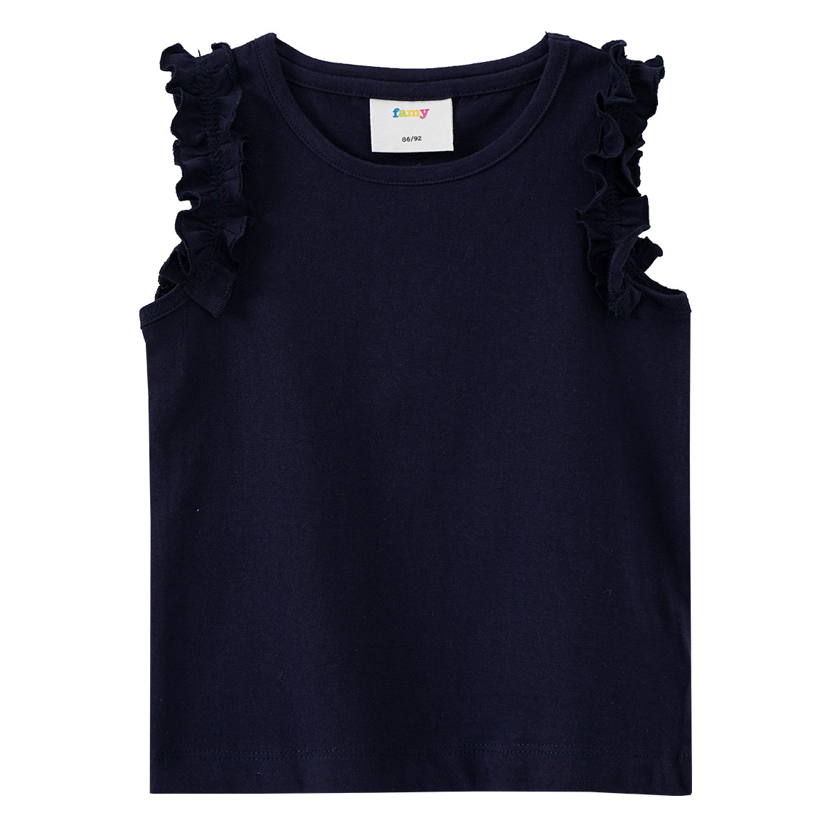 Famy 3 Mädchen Tops im Basic-Look hellrosa / weiss / dunkelblau