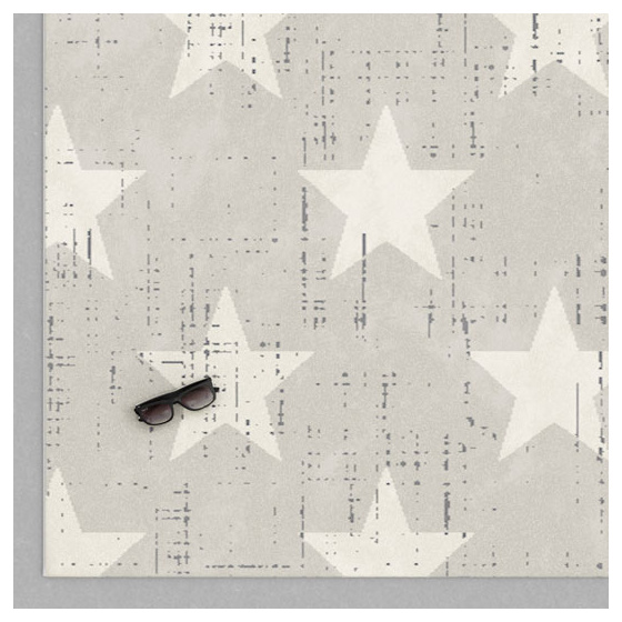 Tapis chambre d'enfant - star vintage - gris clair - 80 x 150 cm