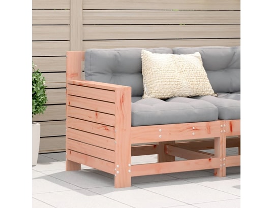 VIDAXL - Canapé de jardin accoudoir avec coussin bois massif douglas
