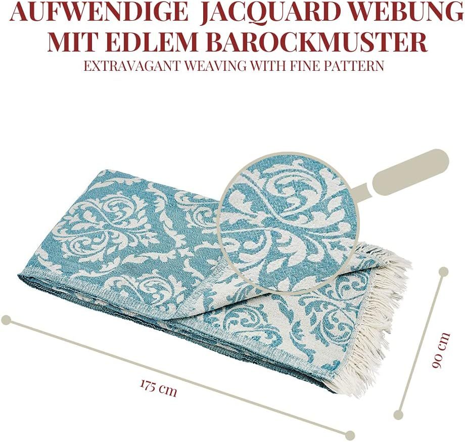 Carenesse Hamamtuch Barock 90*175 cm petrol
