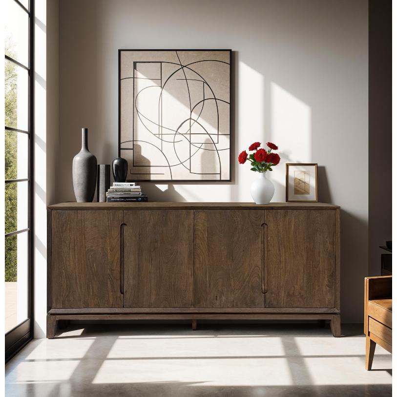 Livingfurn - Cortez dressoir 190cm - donkerbruin