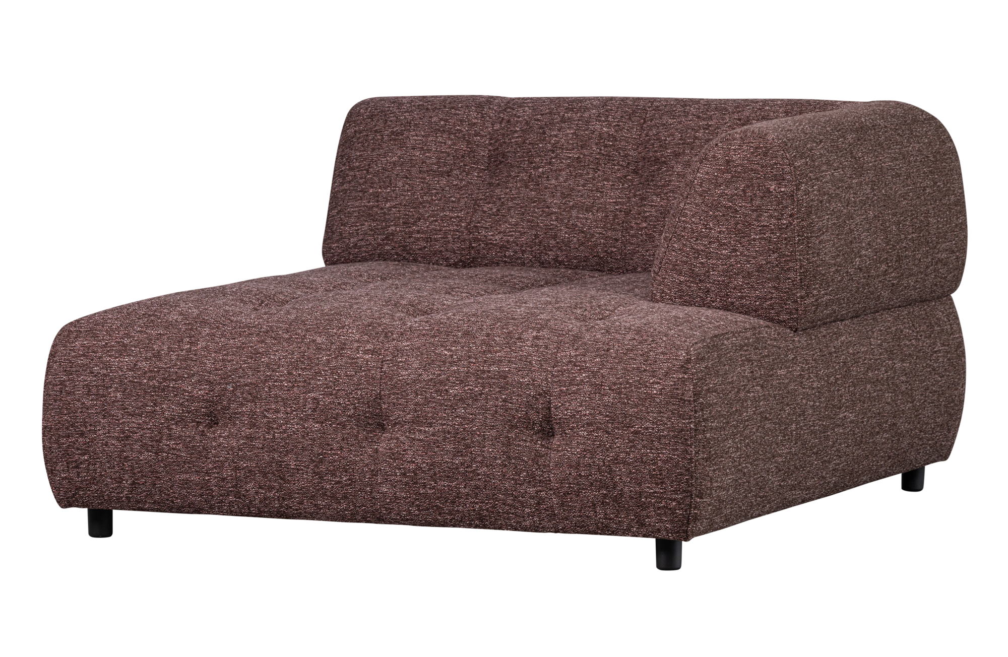 1,5-zits chaise longue Louis melange met arm rechts Louis 1,5-zits chaise longue met arm rechts Melange - Mauve